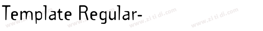 Template Regular字体转换